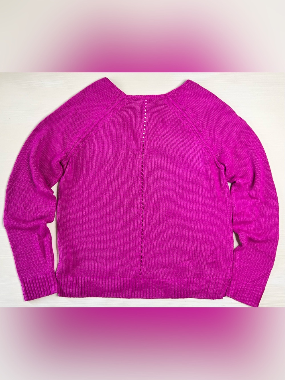 Vintage Lilly Pulitzer Fuchsia V-Neck Sweater - Picture 2 of 7